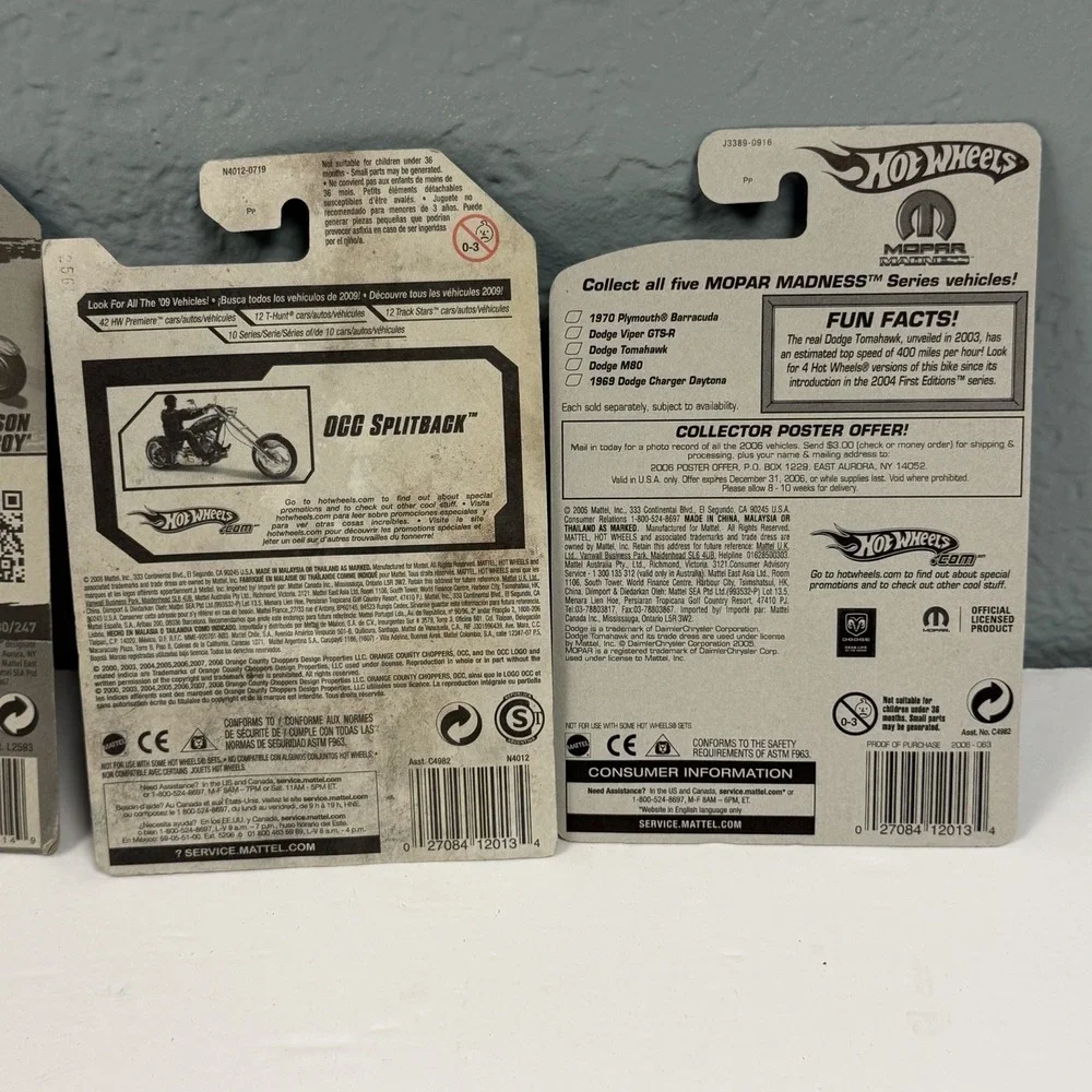 Hot Wheels Bent Cards Still‎ Sealed Lot Of 4 Various Models